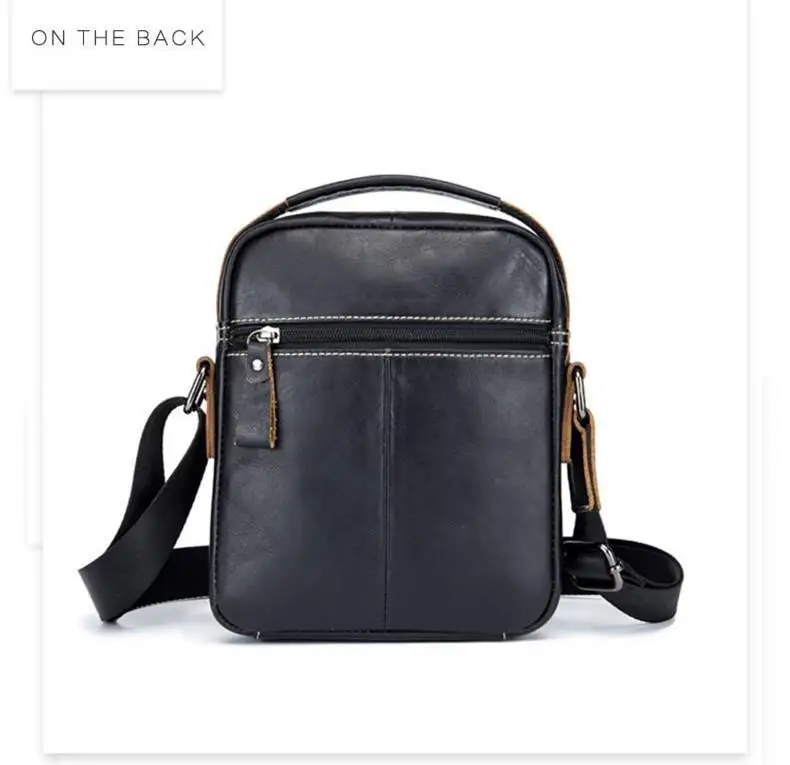 Genuine Leather Men's Crossbody Bag Vintage Cow Leather Man Messenger Bags Small Shoulder Bag for Male Casual Handbag