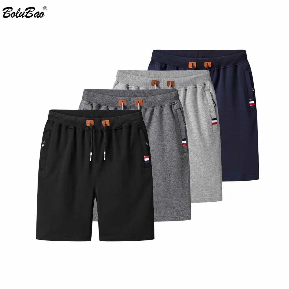 BOLUBAO nuevos pantalones cortos informales de verano de los hombres de la marca de Color sólido pantalones cortos cómodos Slim de playa Shorts hombre