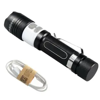 

Rechargeable Flashlight USB Aluminum Alloy Searchlight Flashlight Self-defense Emergency Mini Flashlight Torch New