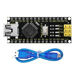 Keyestudio placa controladora CH340 Nano + cable USB para programación Arduino, 5V, envío gratis, 1 unidad