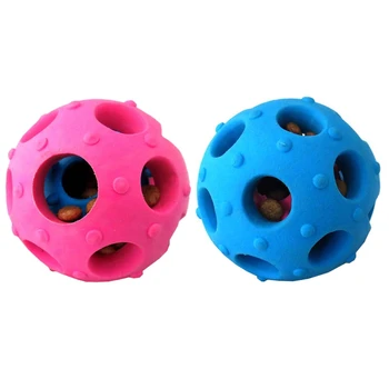 

Pet Double Hollowed Food Leakage Ball Bite Resistant Cat Food Feeder Molar Ball