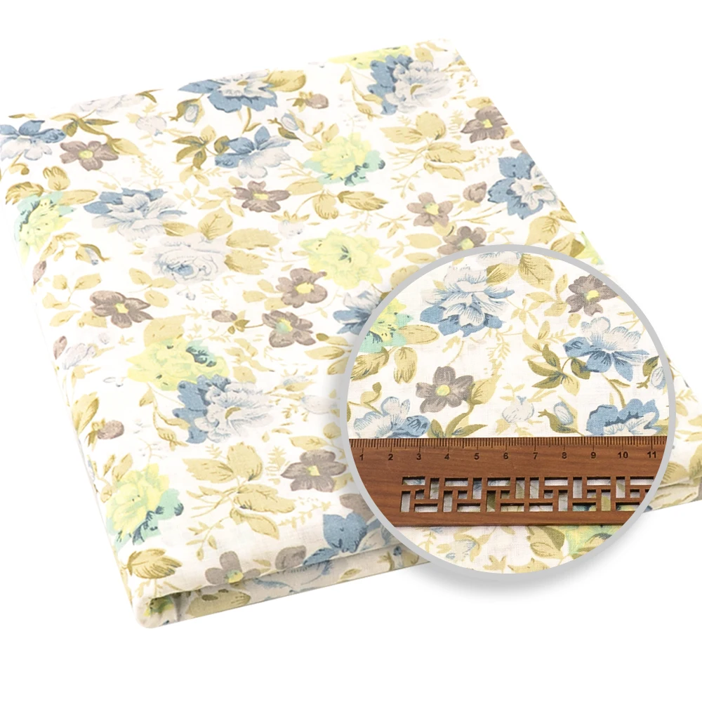 Teramila Charming Leopard Floral Plain 100 % Baumwolle Print Patchwork Stoff Zeichnungen Stoff zum Nähen handgefertigte Handarbeiten Handarbeiten – Detail 24