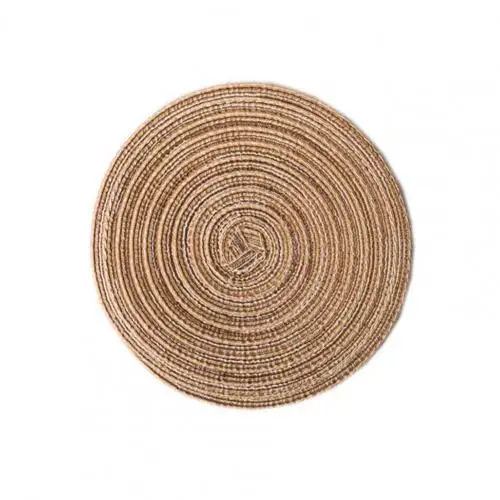 80% Hot Sale Convenient Place Mat Round Shape Heat Insulation Cotton Kitchen Place Mat for Home Cooking Dinner Mat Coffee