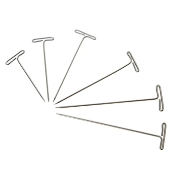 

100 Pcs T Pins Needle For Wig On Foam Head Style Head Sewing Hair Salon Tools