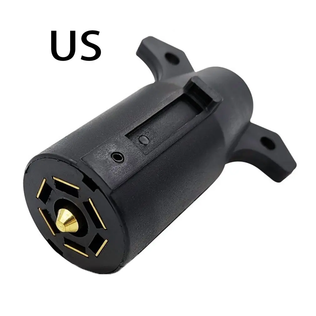 

Electric Trailer Plug N-Type Plastic 7-Pole Wiring Connector Adapter Black Caravan Truck Plug 12V 7 Pin Car Accessories