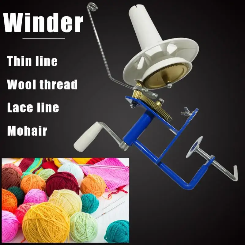 

Large Metal Yarn Fiber String Ball Wool Hand Operated Cable Winder Machine Household Winder Holder Winder Fiber 10oz Heavy Duty