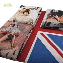 Chainho, 4 шт. серия собак, окрашенная в пряже ткань из полиэстера и хлопка в стиле пэчворк, жаккардовая ткань для шитья подушек DIY, Cutains, сумки материал