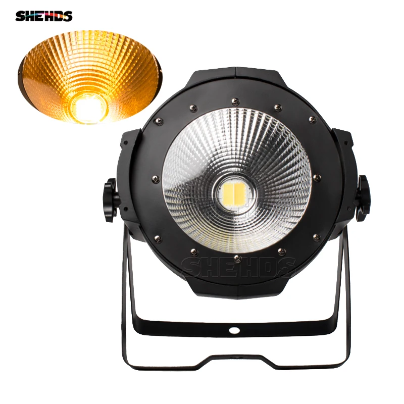 2pcs SHEHDS LED Par COB 200W Warm+Cool Lighting Aluminum Housing Quad DMX512 Stage Light Theaters Churches Concert DJ Lights