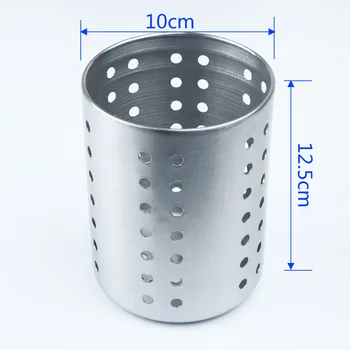 

Stainless Steel Kitchen Utensil Cook Spoon Chopstick Holder Ventilation Parts With Drain Holes 10*12.5cm