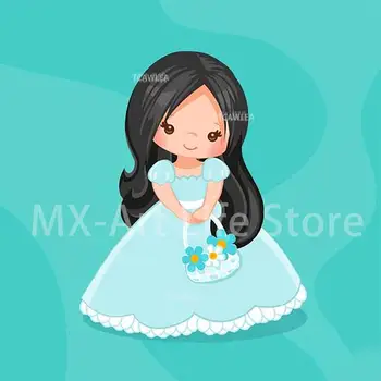 

Long-haired Girl with Flower Basket Metal Cutting Dies Lovely Girl Doll Stencil for DIY Scrapbooking Craft Cards Decoration 2020