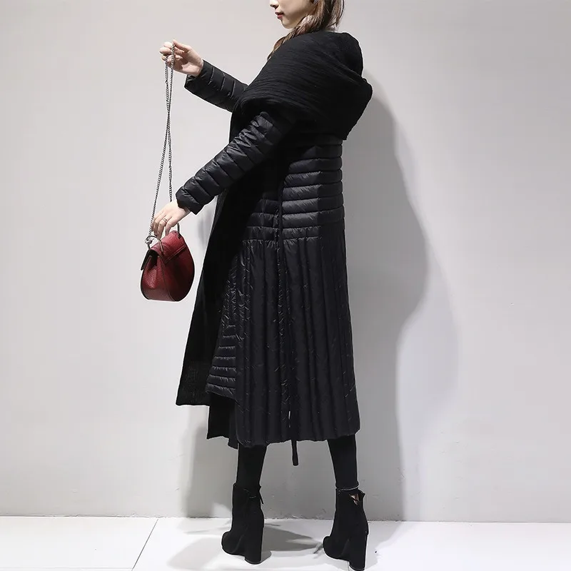 Women Down Jacket 2022 Fashion Warm Long Hooded Female Jacket Long Coat