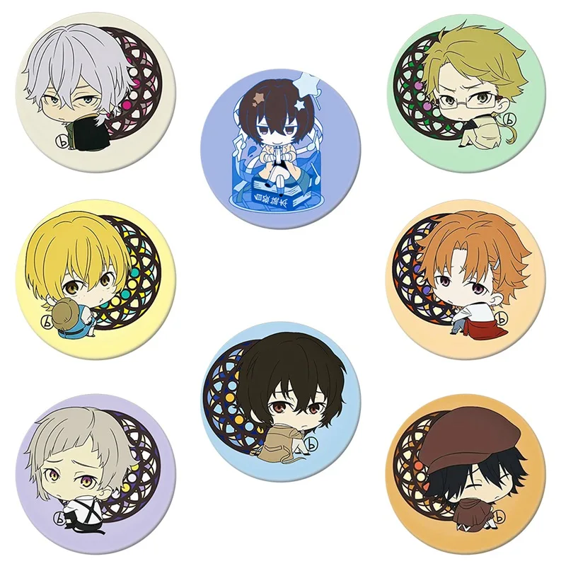 Trendy Anime Bungo Stray Dogs Cosplay Badge Brooch Pin Dazai Osamu Collection Badge for Backpack Clothes