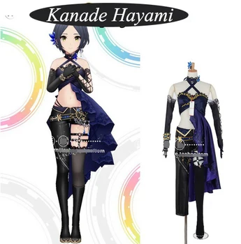 

Anime! THE IDOLM@STER Cinderella Girls Kanade Hayami Sexy Uniform Cosplay Costume Women Halloween Role Play Suit Free Shipping