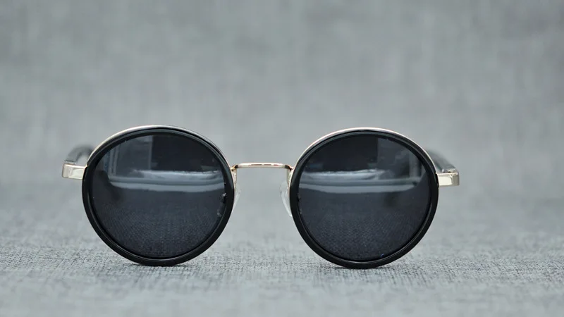 

Japanese Korean Retro Sunglasses round Frame Spring Leg Small Frame Sun Glasses Men's Women's High-End Sunglasses