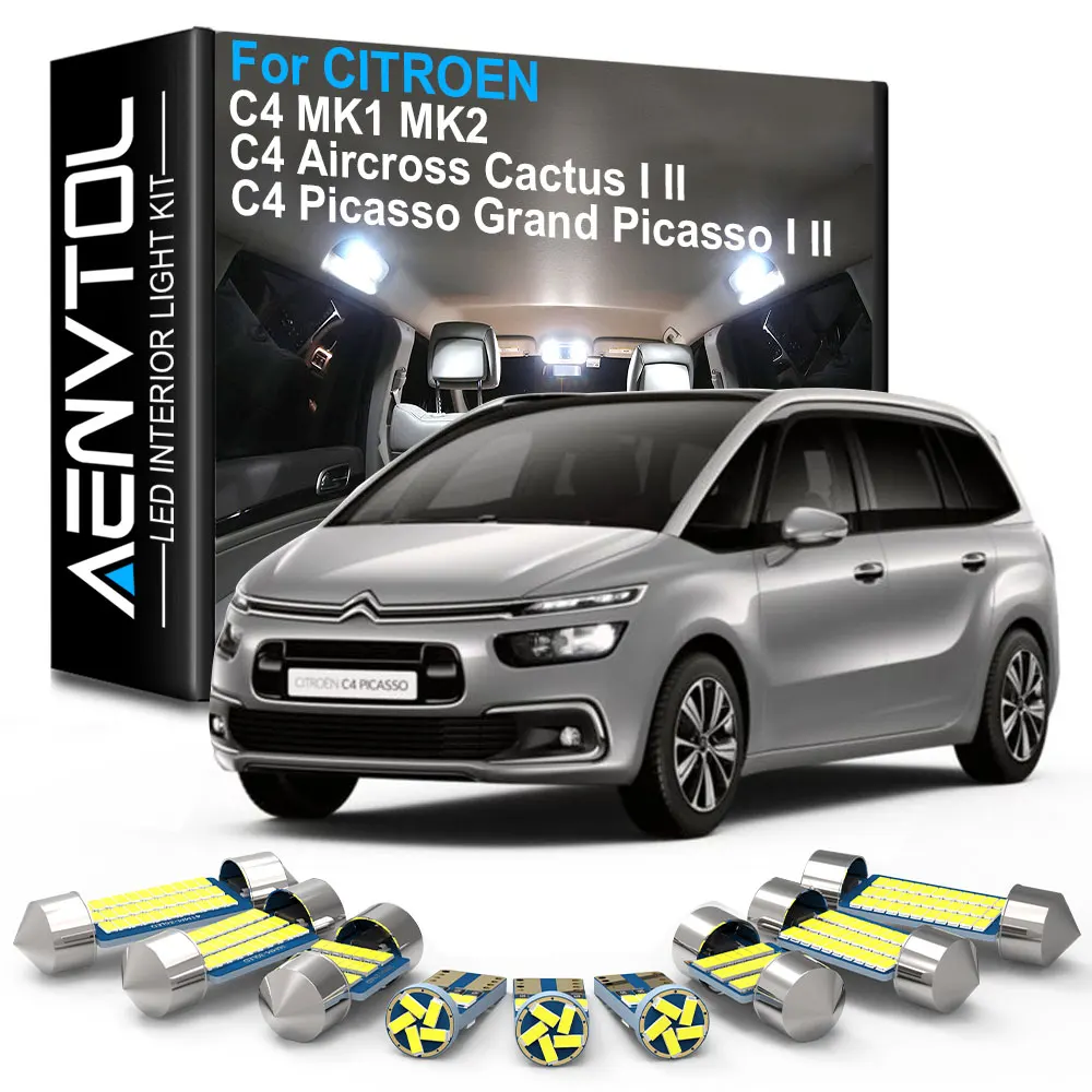 AENVTOL Canbus For Citroen C4 MK1 MK2 B7 Picasso Grand I II Aircross Cactus 2004-2020 Accessories Interior Light LED Kit | Автомобили и