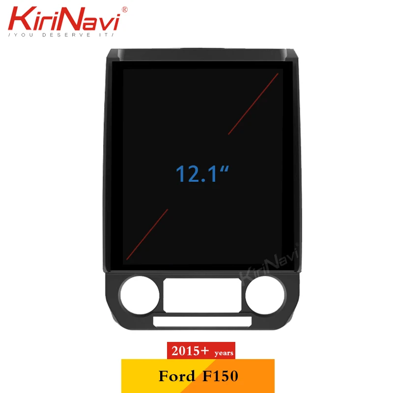 Clearance KiriNavi Vertical Screen Tesla Style 12.1" Android 8.1 Car Radio For Ford F150 Auto GPS Navigation Car dvd Player WIFI 4G 2015+ 2