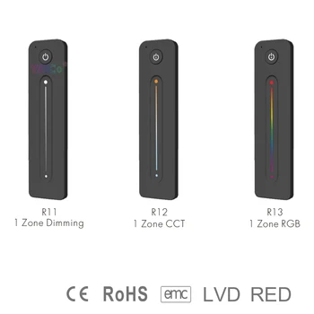 

Ultrathin Touch Slide R11 R12 R13 single color/CT/RGB RF 2.4G Remote Controller Work with V1 V2 V3 receiver for LED strip
