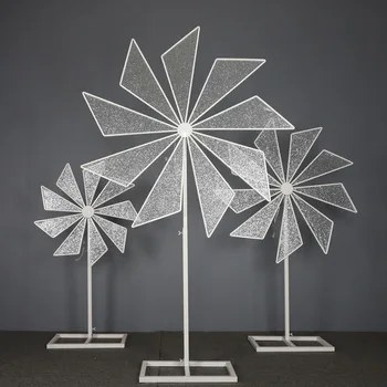 

New windmill series rotating ferris wheel wedding decoration scene layout road lead wedding supplies props iron