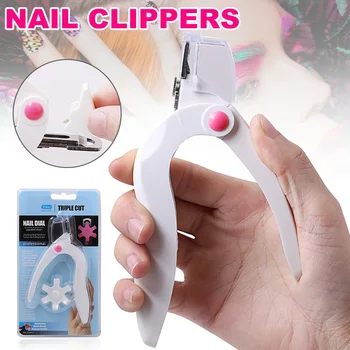 

Art Nail Edge Clipper Cutter Acrylic Gel Tips French U-shaped Trimmer Manicure Tool 3 Styles Cutting Ways SK88