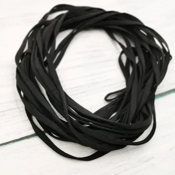 

1-100M 5MM Black Elastic Band goma elastica Rubber Rope Elastic Band DIY Clothing Craft elastique couture For mask costura