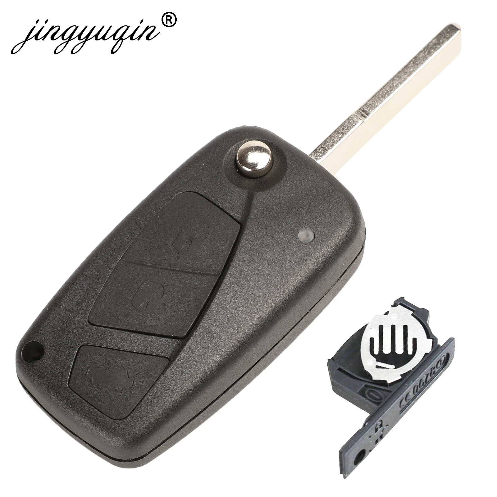 Jingyuqin 2/3 кнопки удаленное 433 МГц для FIAt 500 Panda Punto Браво ключ Управление ID46 PCF7946 чип