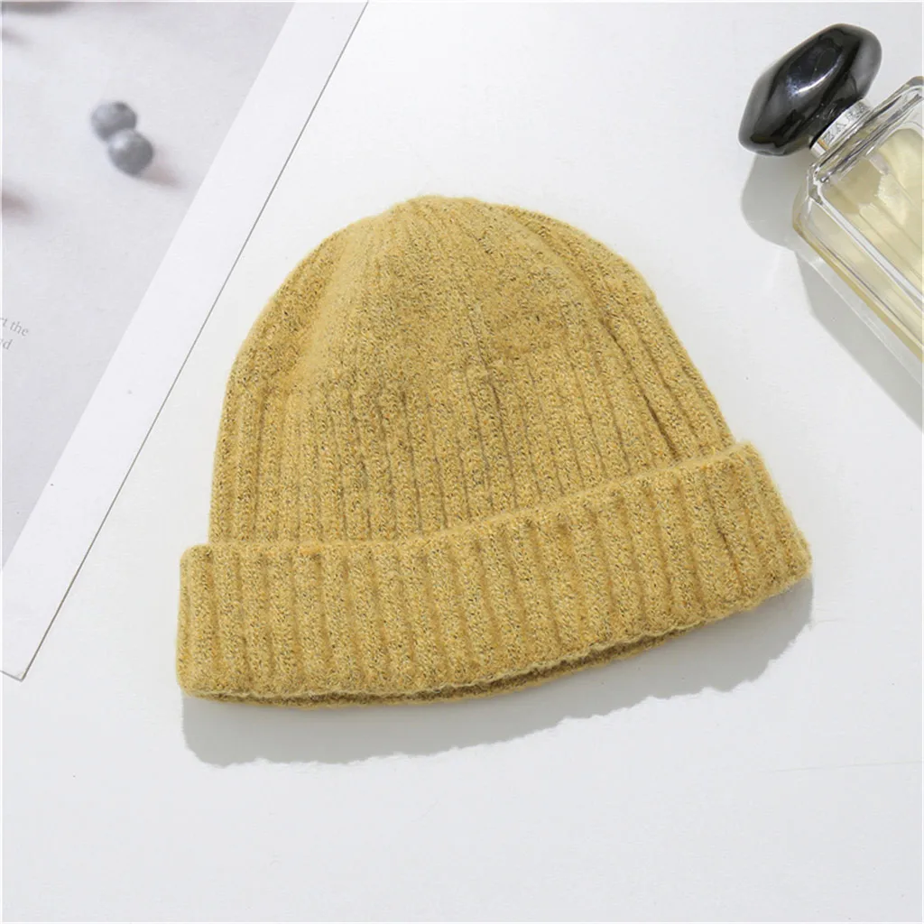 Simple Solid Color Unisex Winter Cap Headgear Warm Hat For Men And Women Ear czapka zimowa Warm Hat bonnet femme hiver#20