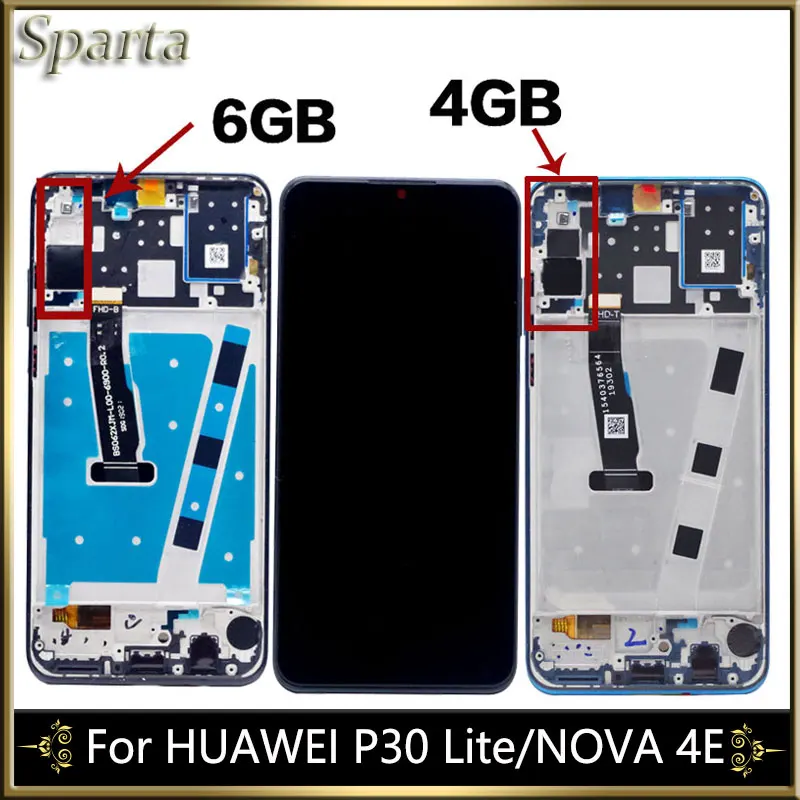 

AAA Quality For HUAWEI P30 Lite LCD Screen With Touch Panel Screen Part Assembly LCD For HUAWEI NOVA 4E Display