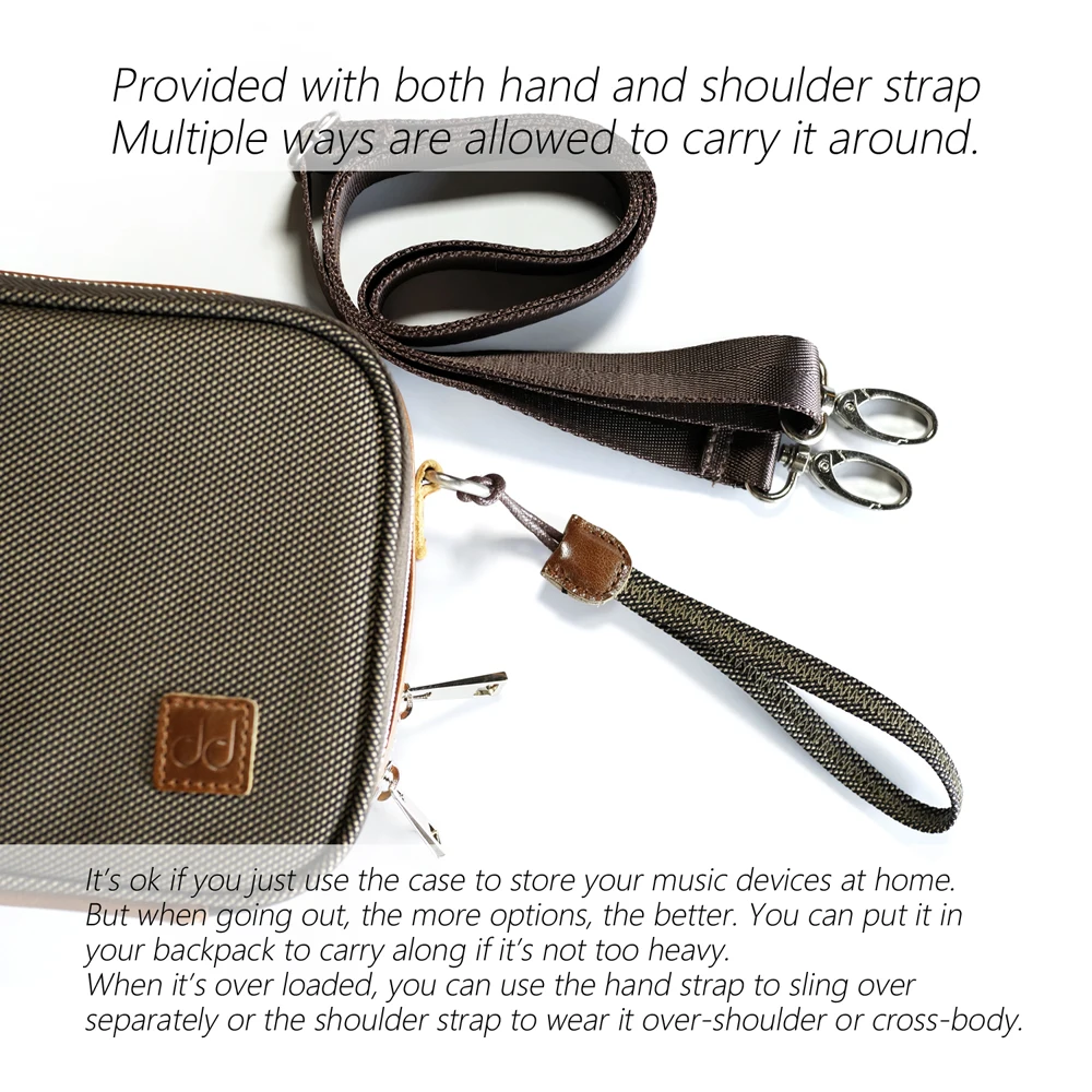 DD ddHiFi C 2020 Brown Customized HiFi Carrying Case for Audiophiles Storage Bag for DAP DAC and Headphone Protective Case