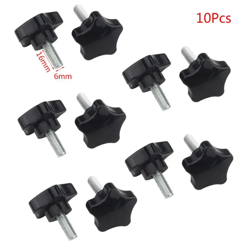 10PCS M6/M8 Hand Screw Five-Star Shaped Head Thread Clamping Screws Bolt Knob | Обустройство дома