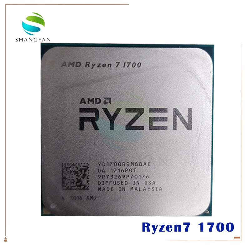 AMD Ryzen 7 1700 R7 3 0 ГГц Восьмиядерный 16 поточный процессор 65 Вт YD1700BBM88AE разъем