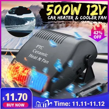 

Car Heater Heating 12V 500W Car Defroster Winter Auto Electric Stove Fan Heating Air Cooling Integrated Defrosting