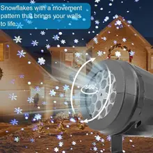 Indoor and Outdoor LED Snowflake Lights Waterproof Snowfall Projector Christmas Atmosphere Holiday Family Party SpecialLights