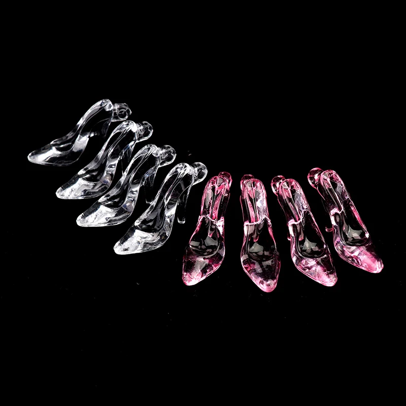 Doll Houses Miniatures For Dollhouse Accessories 1:12 Transparent High Heels Dolls House Decor doll accessories plush doll accessories doll shoes doll bag toys doll house decoration