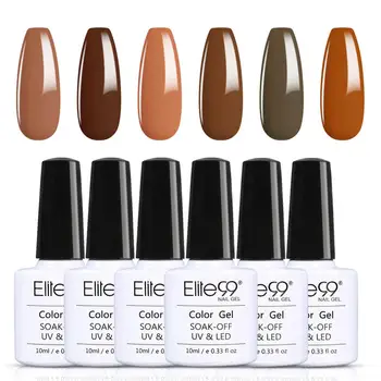 Elite99 6 teile/los Nagel Gel Polish Set UV Gel Lacke Malerei Nägel Gel Nail art Set Für Nail art Benötigen base Top Coat Gel Polnisch