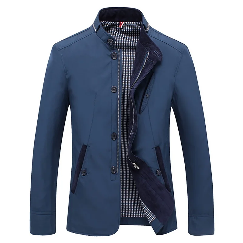 Litthing Men's Jacket High Quality Fashion Street Jackets Slim Fit Casual Streetwear Vintage Mens Clothing Autumn Outwear