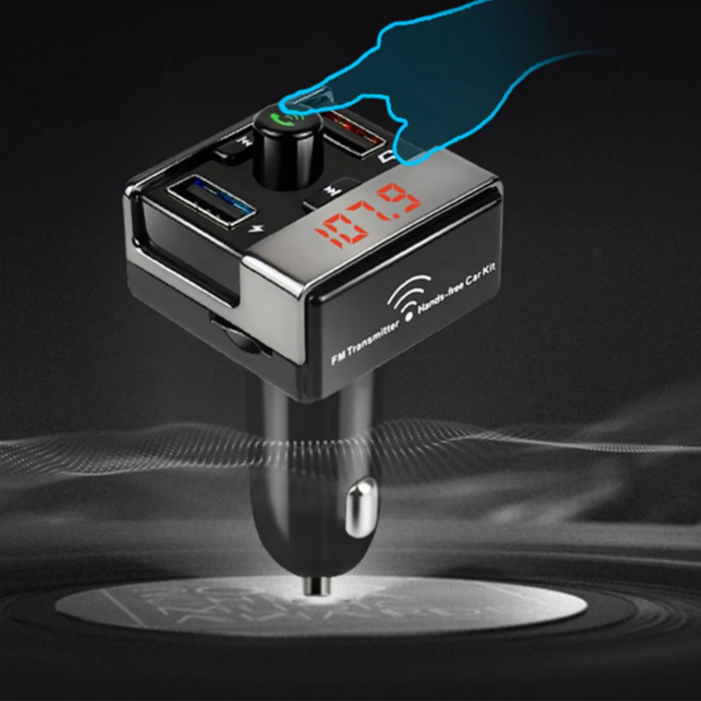 MP3-плеер беспроводной fm-передатчик Handsfree USB автомобильный Bluetooth двойной USB интерфейс MP3-плеер зарядное устройство