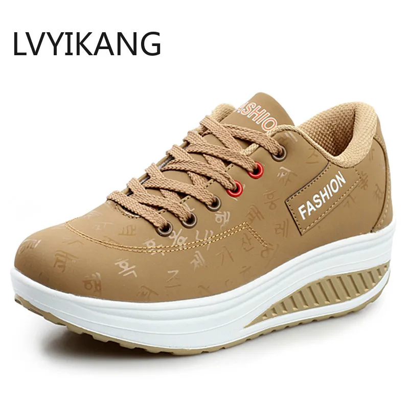 Women's Shoes Vulcanized Shoes 2019 Autumn Women's Increased Shoes Lace