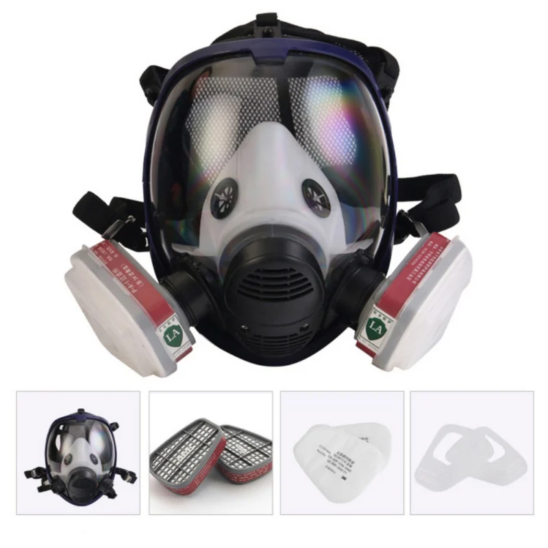 

Full Face Paint Respirator Gas Chemical Dustproof Pesticides Filter Mask Fire Fighter Eye Mask Training Mask Respirator Stock