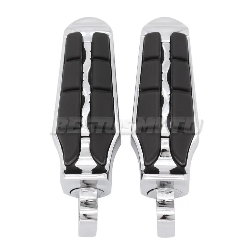 Мужские мотоциклетные подножки для ног для Harley Sportster Iron Touring Custom Dyna Fat Bob Softail Fat Boy подножки - Цвет: Chrome