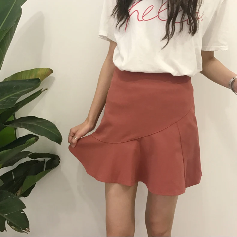 Новая мода женские юбки в стиле casual однотонные вечерние юбка Для женщин плиссированная юбка вечерние пляжная Летняя женская юбка в виде хвоста русалки