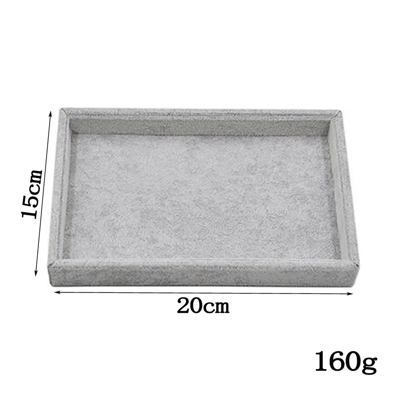New Arrival DIY Jewelry Box Drawer Storage Organizer Gray Soft Velvet Jewellery Earring Necklace Pendant Bracelet Tray 9 Options - Цвет: FS41-1