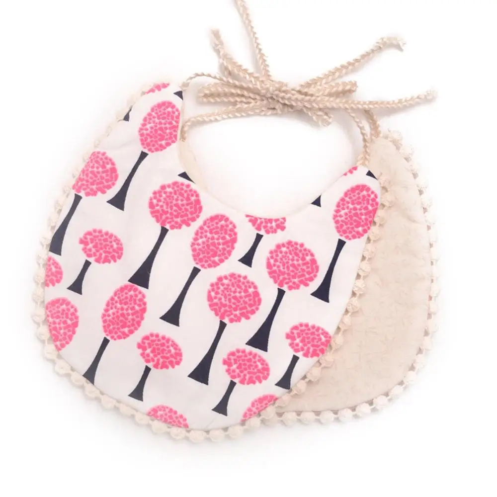 

Baby Cute Cotton Bib Burp Cloth Drooling Teething Double Layers Bibs Cartoon Pattern Towels