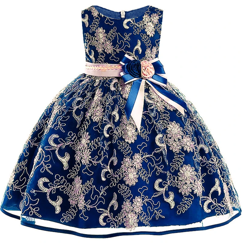 Flower Girls Dress Princess Wedding Party Dresses Children Kids Prom Gown Vestidos Formal Baby Christmas Children Clothing