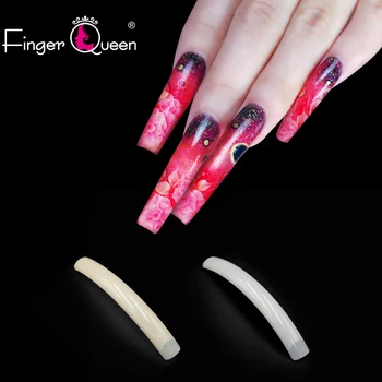 

100Pcs/pack Half Well Full Cover Narutal Natural Nail Tips Acrylic UV Gel French False Nail Manicure DIY Art Salon Fake Long Tip