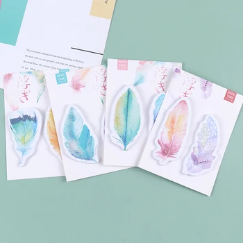 

Fantastic Floating Feather Mini Memo Pad Sticky Notes Escolar Papelaria School Supply Bookmark Label