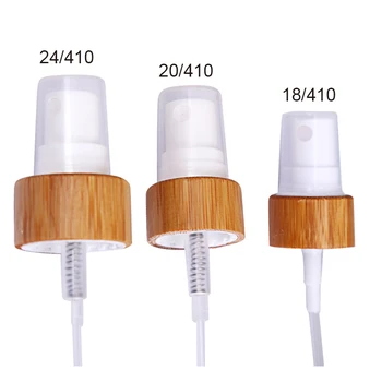 

10/50/100pcs 18/410 20/410 24/410 bamboo white press pump head cap Spray Atomizer/Lotion Press Nozzle for Cosmetic Liquid Bottle
