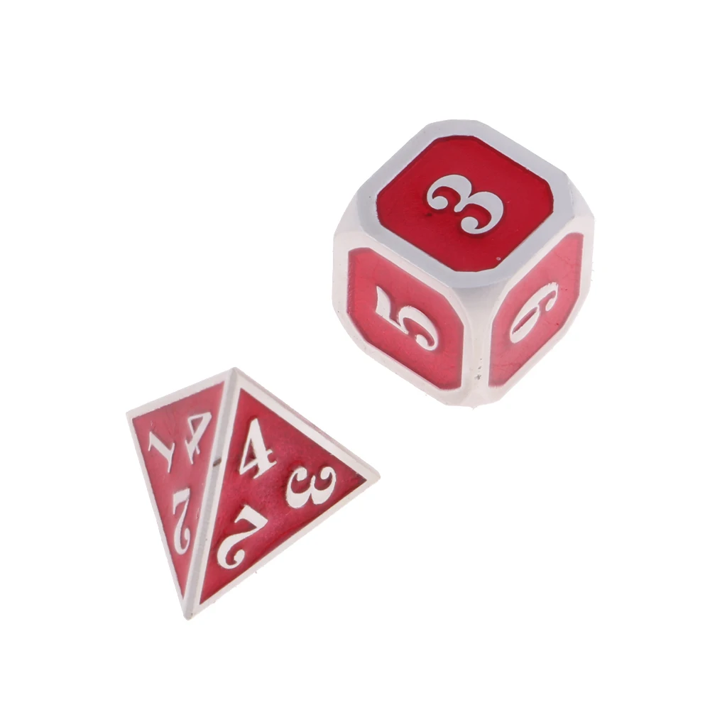 D4 D6 D8 D10 D12 D20 цинковый сплав многогранные игральные кости для D&D TRPG настольные игры вечерние игральные игры Кубики игры цифровые кубики
