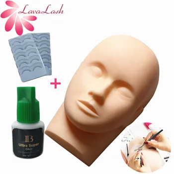 

Eyelash Extension Makeup Cosmetic Model Professional Grafting Training Heads Eyelash Extension Glue Fake eyelashes Head Model