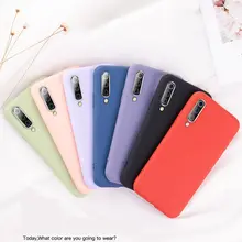 Xiaomi redmi 용 실리콘 케이스 note 8 pro 7 7a 8a 10 redmi k20 mi 9 mi 9 a3 lite cc9e 9t 귀여운 캔디 컬러 소프트 tpu 뒷 표지(China)