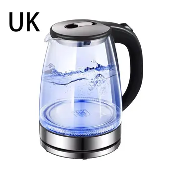 

UK/EU/AU Plug Electric Kettle Speed Boil Glass Tea Kettle Cordless Kettle Auto Shut-Off and Boil-Dry Protection Power off 1.7L